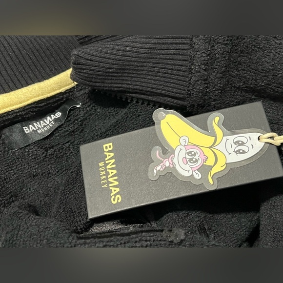 Bananas Monkey track suit set track jacket and track pants joggers black size XL - Picture 9 of 11